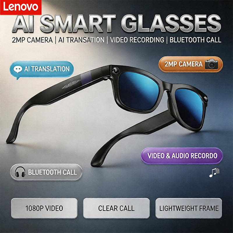 Audio Music To Video Ai Free - Lunettes intelligentes Bluetooth Lenovo AI avec