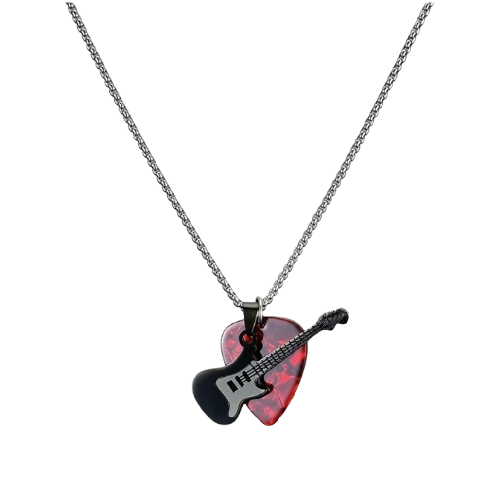 Electric Guitar Pick Pack - Collier pendentif médiator de guitare hip-hop