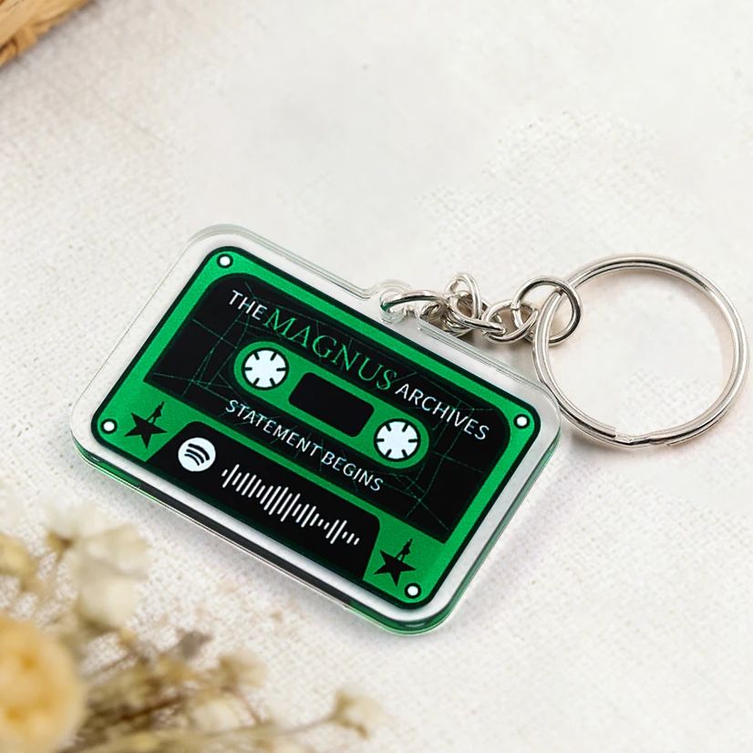 Audio Horror Music - Porte-clés pendentif inspiré du podcast d'horreur