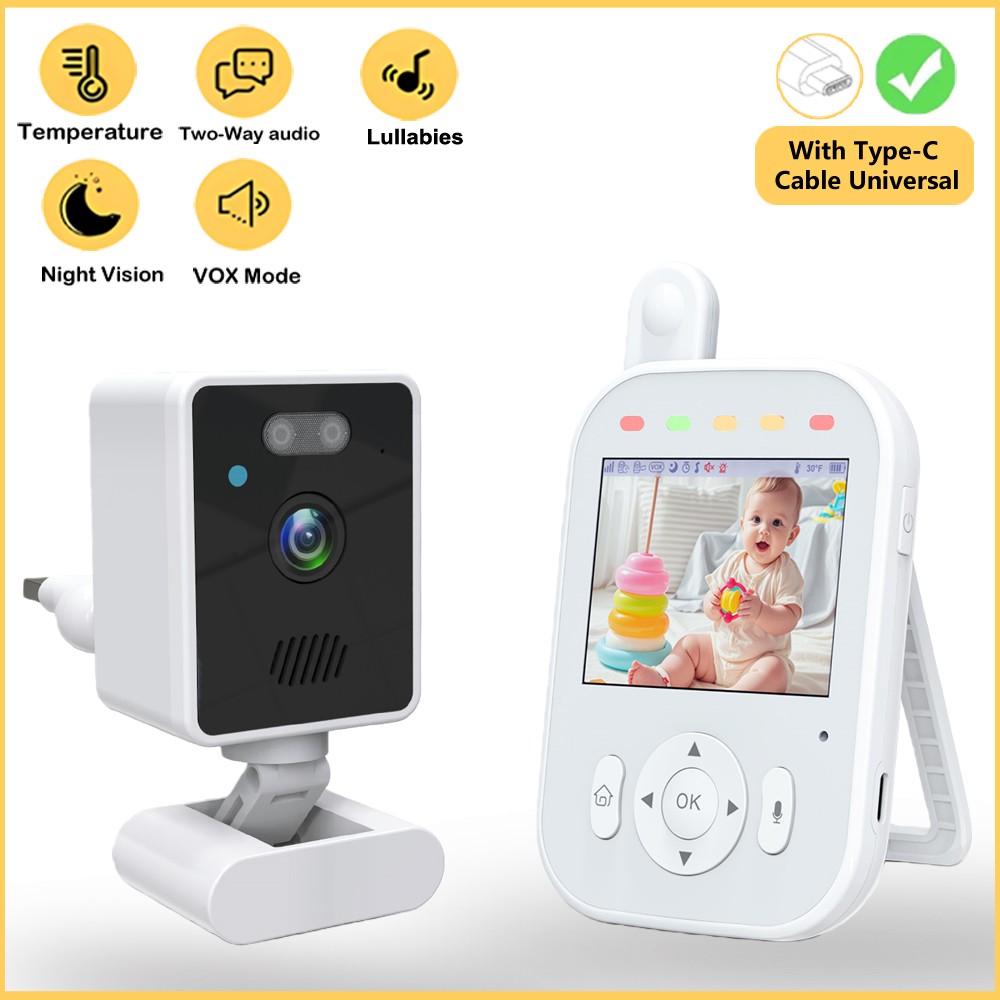 Audio Music Videos - Moniteur Bébé Sans Fil Intérieur 2,8''