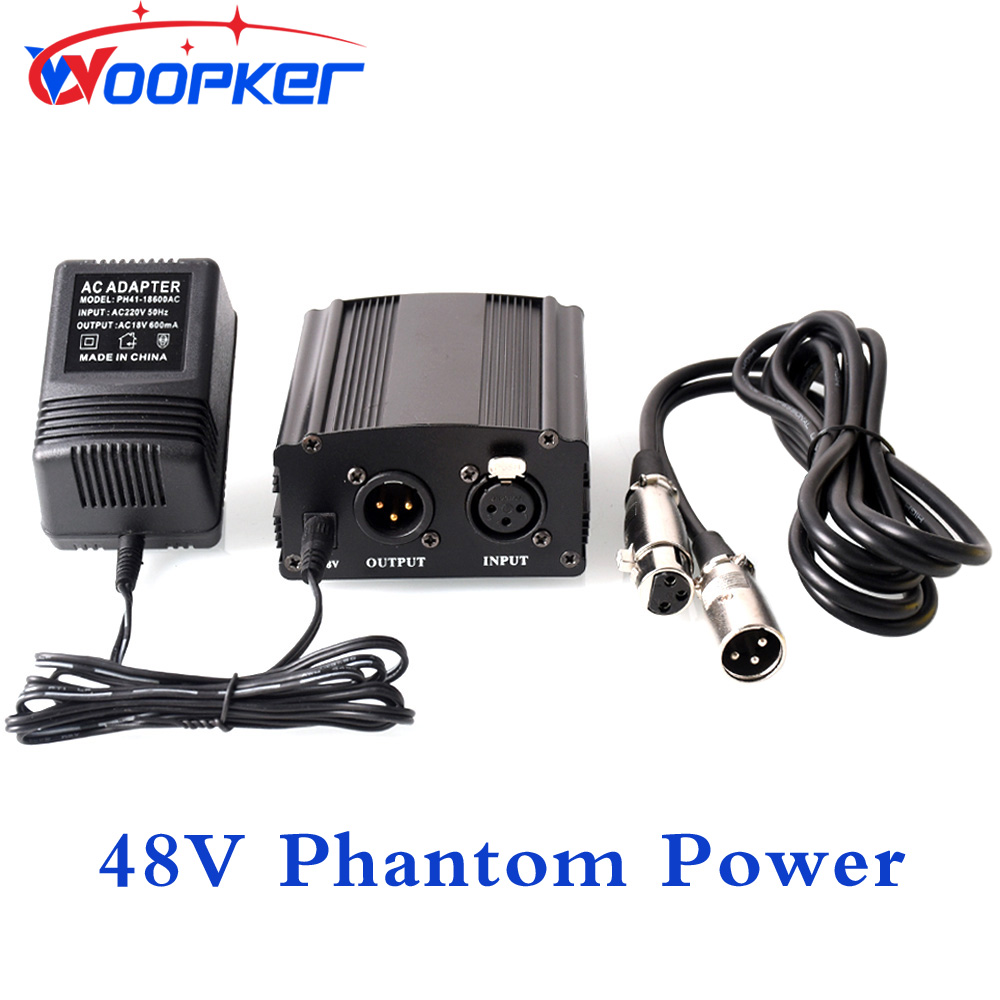 Xlr Microphone Condenser - Woopker 48V alimentation fantôme avec câble