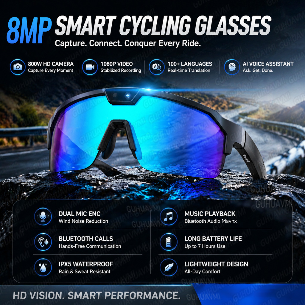 Audio Music Videos - Nouvelles Lunettes Intelligentes de Cyclisme POV