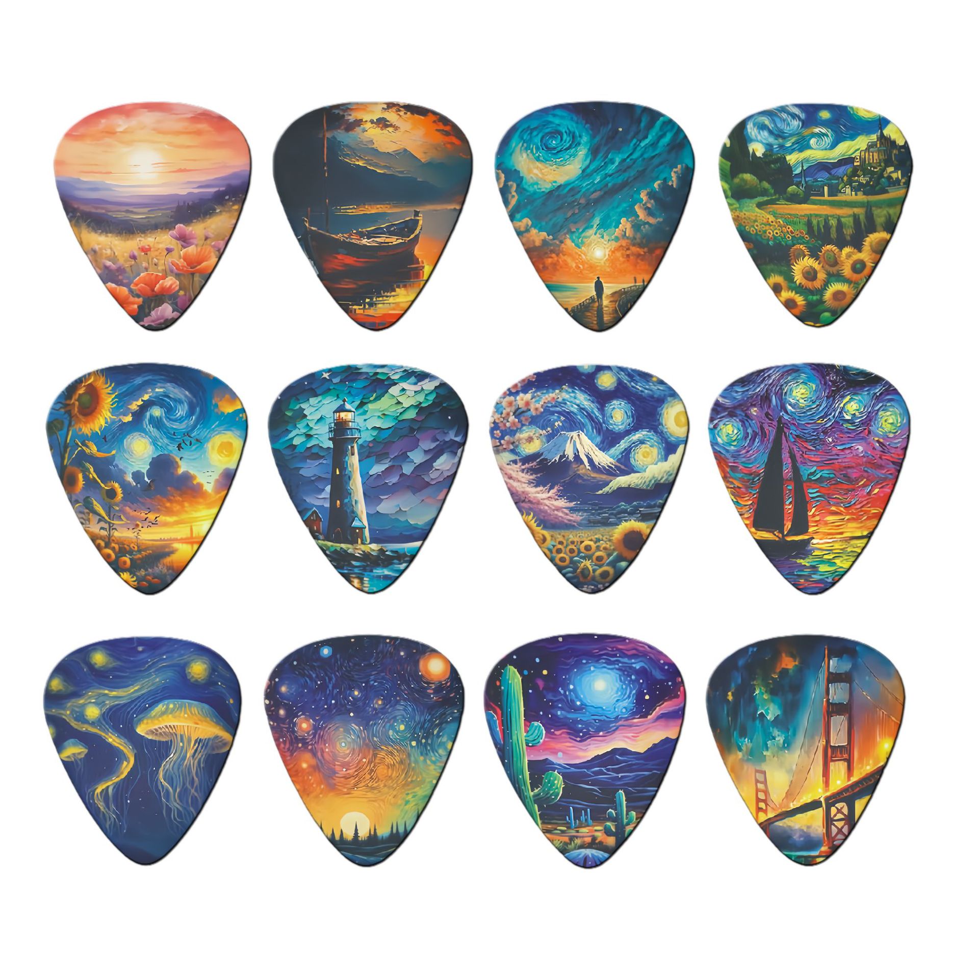12 pièces plectres de guitare  - Electric Guitar Pick Pack avis et prix