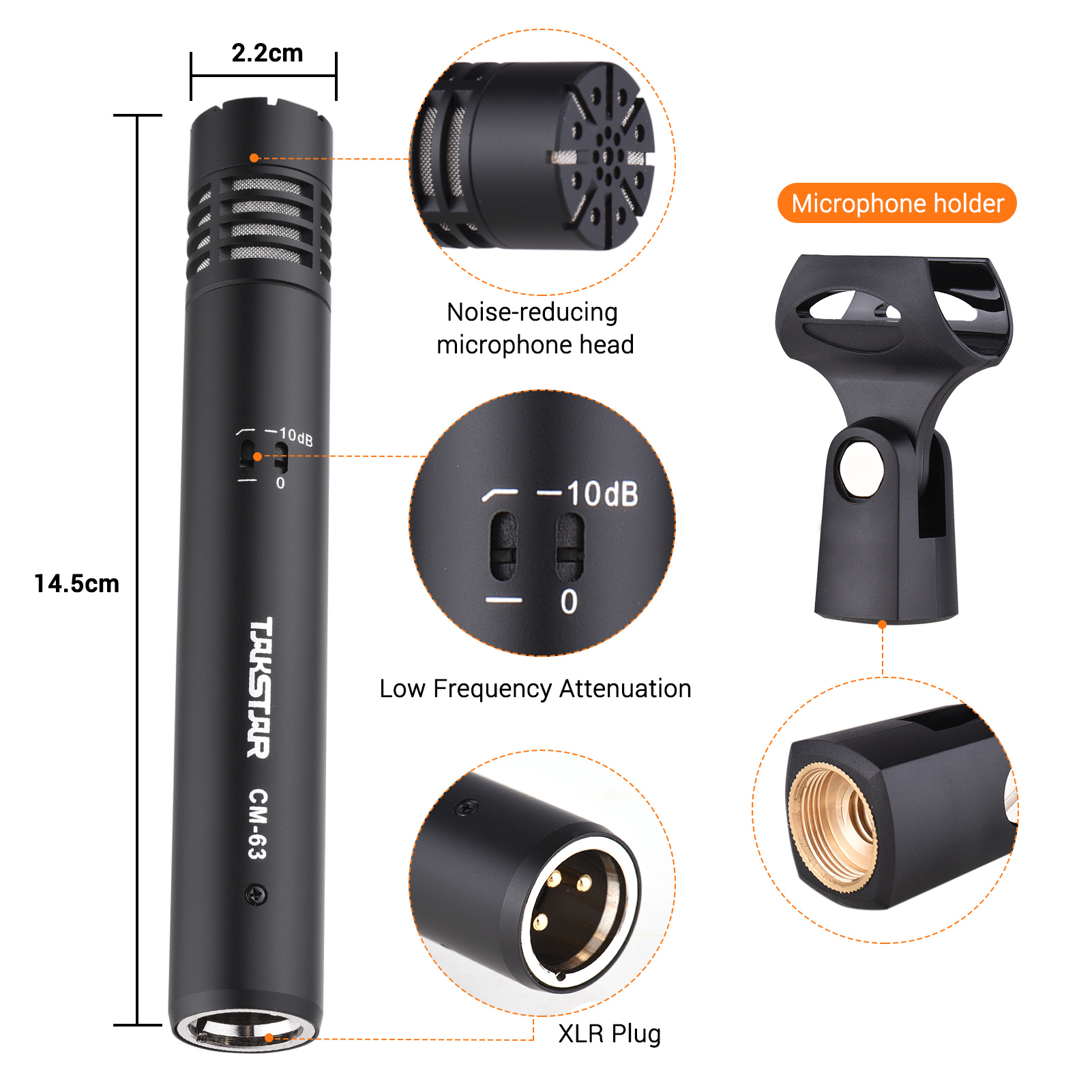 TAKSTAR CM-63 Microphone à con - Xlr Microphone Condenser avis et prix