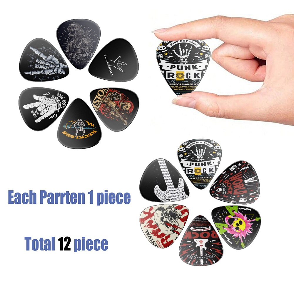 12 pièces plectres de guitare  - Electric Guitar Pick Pack avis et prix