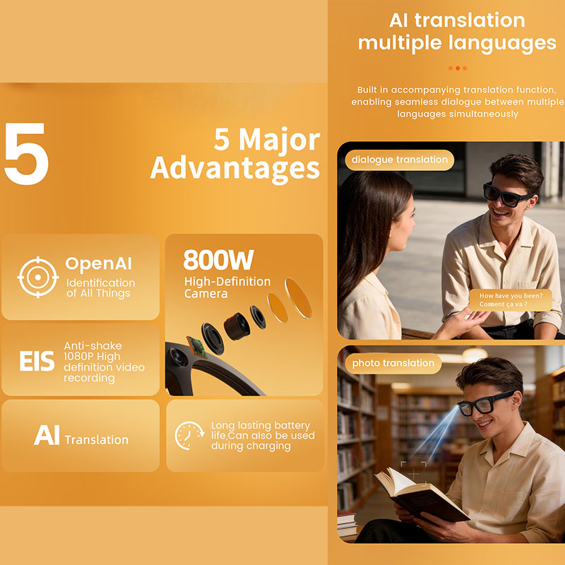 Lunettes Intelligentes IA avec - Audio Music Videos avis et prix