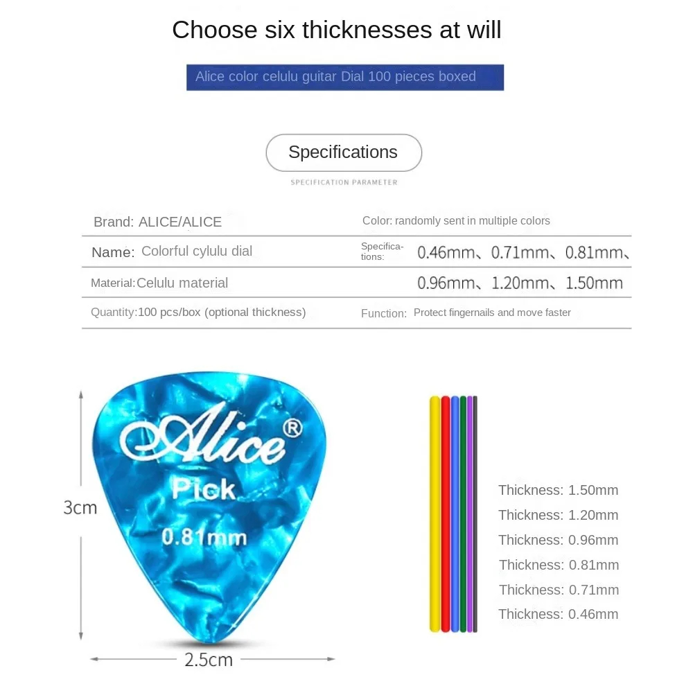 Alice – plectres de guitare él - Electric Guitar Pick Pack avis et prix
